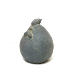 Kura betonowa dekoracja Vintage 12x15cm Szara